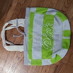 MV SPORT BEACHCOMBER BAG STRIPED PINK cotton lined